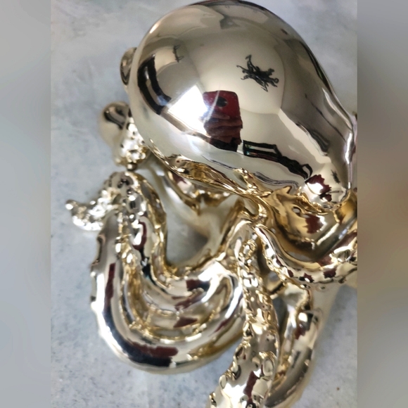 Chrome Octopus Kraken Statue - Picture 2 of 4